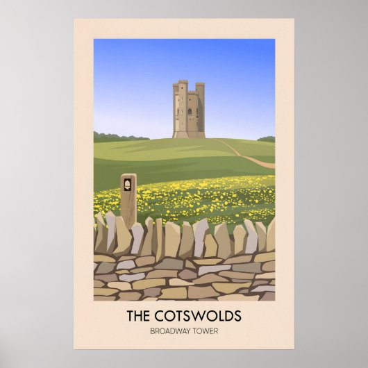Cotswolds Broadway Tower Reiseplakat Poster (Vorne)