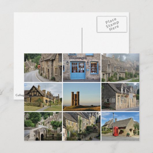 Cotswolds-Collage Postkarte (Vorne/Hinten)