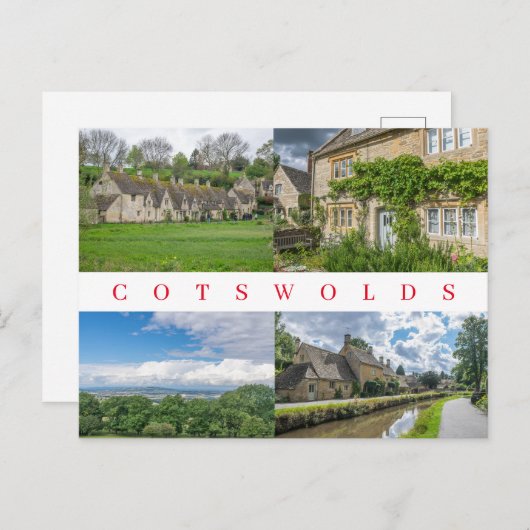 Cotswolds Dörfer sehen Postkarte (Vorne/Hinten)