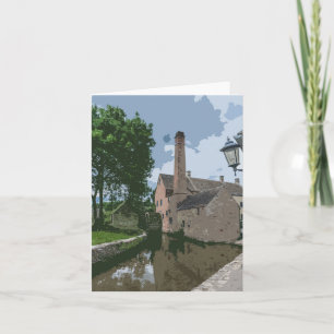 Cotswolds Dorfwassermühle - Grußkarte Karte
