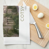 Cotswolds Eisenbahn-Plakat Geschirrtuch (Viertel Falte)