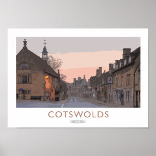 Cotswolds Eisenbahn-Plakat Poster