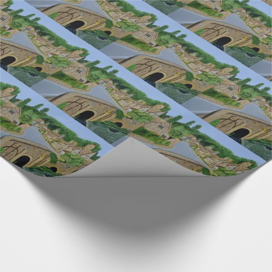 Cotswolds England Geschenkpapier (Ecke)