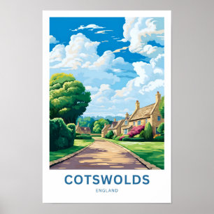 Cotswolds England Travel Print Poster