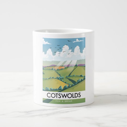 Cotswolds für eine Pause. Jumbo-Tasse (Vorderseite)