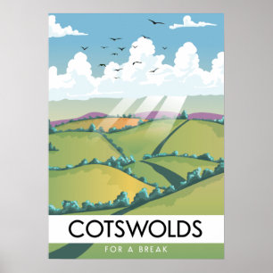 Cotswolds für eine Pause. Poster