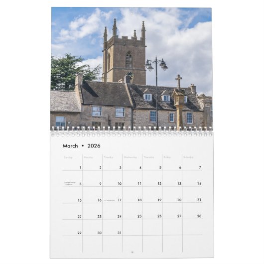 Cotswolds-Kalender 2026 Kalender (Mär 2026)