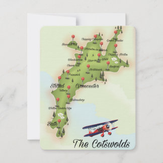 Cotswolds Vintage Karte
