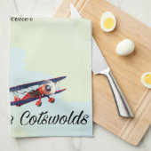 Cotswolds Vintage Karte Geschirrtuch (Viertel Falte)