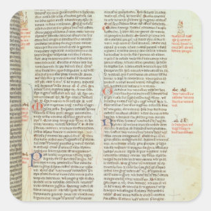 Cott Nero D II f.114 Adrian IV Quadratischer Aufkleber