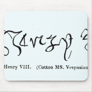 Cott Vesp F f.13 die Unterzeichnung von Henry VIII Mousepad