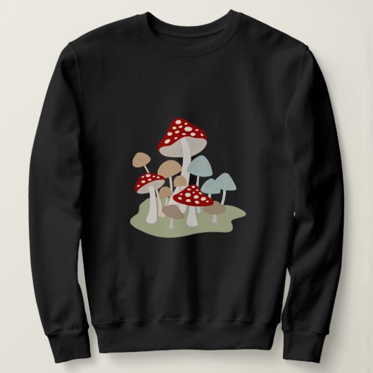 Cottage Aesthetic Sweatshirt Pilz Pullover (Design vorne)