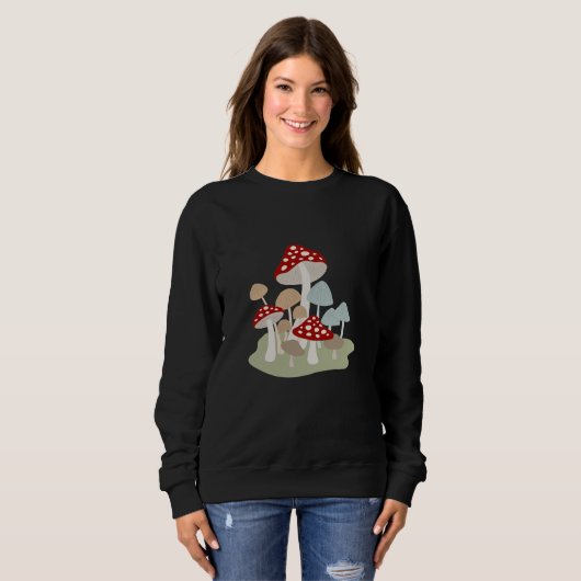 Cottage Aesthetic Sweatshirt Pilz Pullover (Vorne ganz)