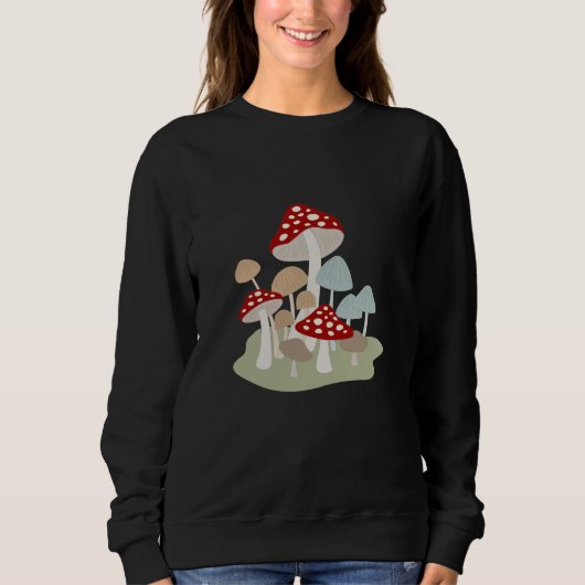 Cottage Aesthetic Sweatshirt Pilz Pullover (Vorderseite)