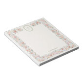 Cottage Bloom Monogramm Notizblock (angewinkelt)