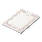 Cottage Bloom Monogramm Notizblock (Rotiert)