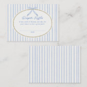 Cottage Blue Baby Shower Diaper Raffle Begleitkarte (Vorne/Hinten)
