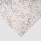 Cottage Blush Blue Floral Pattern Seidenpapier (Ausschnitt)