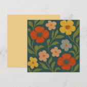 Cottage-Blüten Einladung (Vorne/Hinten)