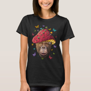 Cottage Chimpanzee ästhetische Pilze Niedlich Gob T-Shirt