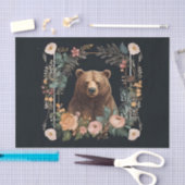 Cottage-Core-Bärendekoupage Seidenpapier (Handwerk)