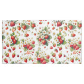 Cottage Core Erdbeer Blumen Kissenbezug (Vorderseite-Links)