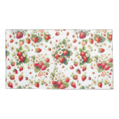 Cottage Core Erdbeer Blumen Kissenbezug (Rückseite-Links)