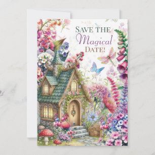 Cottage Core Feenhaus-Party Einladung