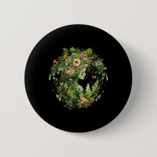 Cottage core Floral Mutter Erde Hippie Natur Kunst Button