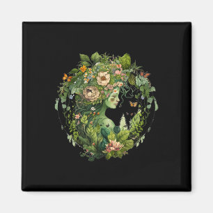 Cottage core Floral Mutter Erde Hippie Natur Kunst Magnet