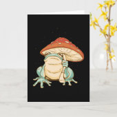 Cottage Core Frosch Regenschirm Karte (Gelbe Blume)