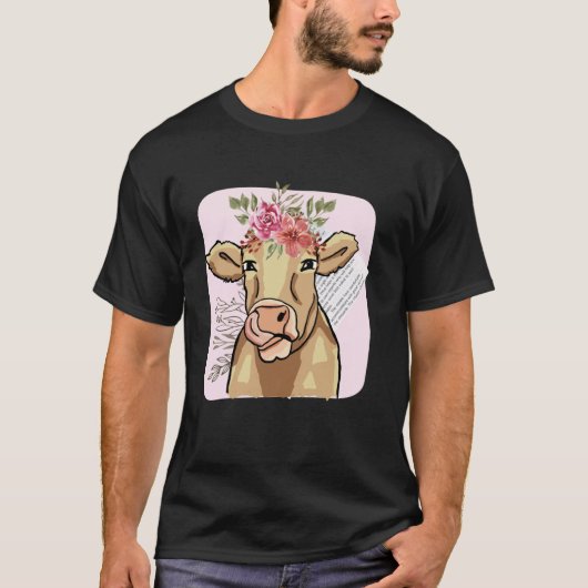 Cottage Core Kuh T-Shirt (Vorderseite)