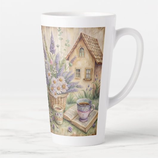 Cottage Core Lavendel Teehaus Milchtasse (Rechts)