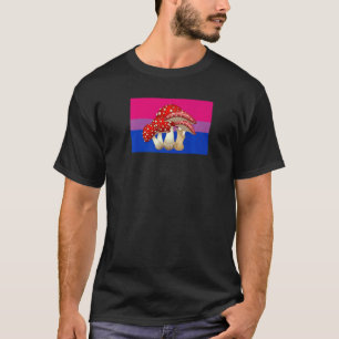 Cottage-Core-Mushroom-Liebe Bisexueller Stolz Flag T-Shirt
