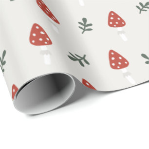 Cottage-Core-Mushroom-Muster Geschenkpapier