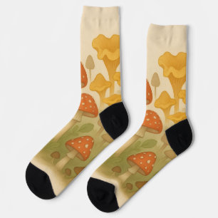Cottage Core Mushroom Socks - Gemütliches Forest Ä Socken
