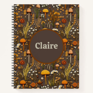 Cottage-Core-Mushroom-Stickerei-Bullet-Journal Notizblock