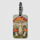  Cottage Core Mushrooms and Flowers Gepäckanhänger (Vorderseite Vertikal)