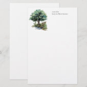 Cottage Core Personalisierter Garten: Briefpapier (Vorne/Hinten)