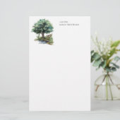 Cottage Core Personalisierter Garten: Briefpapier (Stehend Vorderseite)