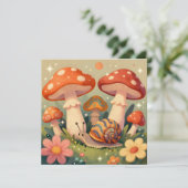 Cottage Core Schnecke und Pilze (Stehend Vorderseite)
