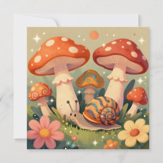 Cottage Core Snail and Musrhooms (Vorderseite)
