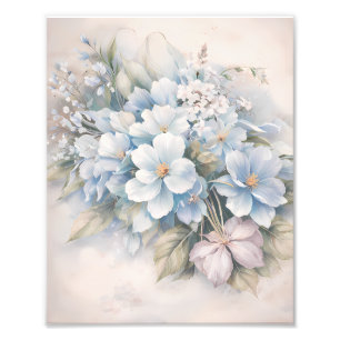 Cottage Core Vintage Blumenprint zum Rahmensetzen  Fotodruck