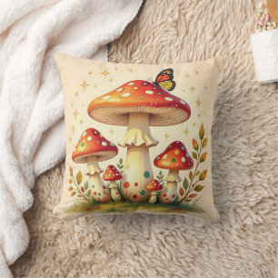 Cottage Core Vintage Pilz Kunst Kissen