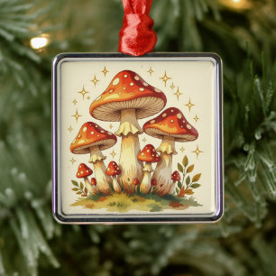 Cottage Core Vintage Pilze Ornament Aus Metall