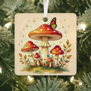 Cottage Core Vintage Pilze Personalisiert Ornament Aus Metall