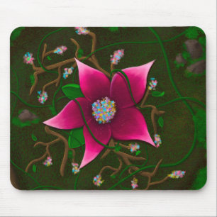 Cottage Core Whimsical Flower Mauspad