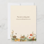 Cottage cosy Woodland Holzofenherz Hochzeit Einladung (Rückseite)