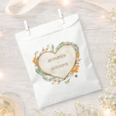 Cottage cosy Woodland Holzofenherz Hochzeit Geschenktütchen (Ausgeschnitten)