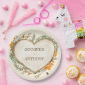 Cottage cosy Woodland Holzofenherz Hochzeit Pappteller (Party)